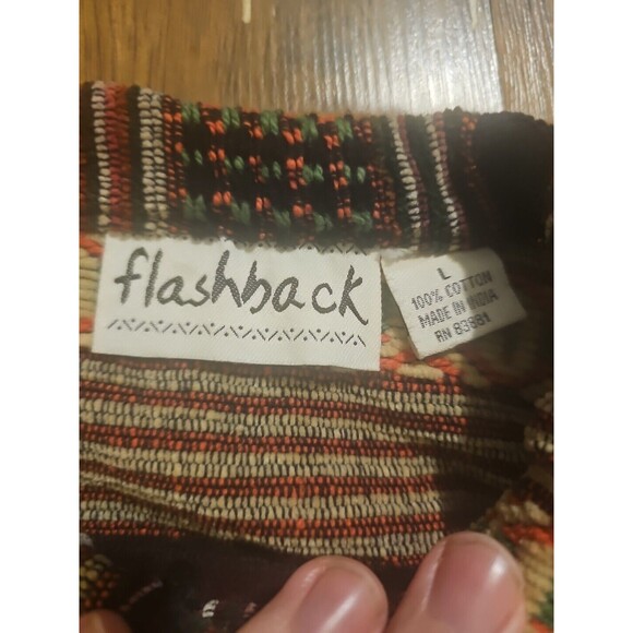 VTG 90s FLASHBACK Tapestry Southwest Aztec Blanket Button Jacket Women's Large - Picture 2 of 7